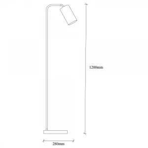 Opviq Stojacia lampa Emek 120 cm čierno-zlatá