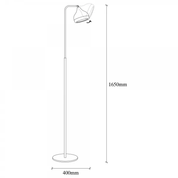 Opviq Stojacia lampa Yıldo 165 cm čierno-medená