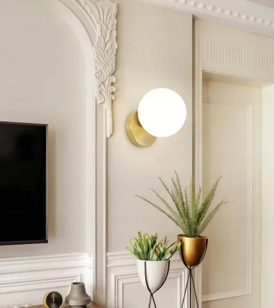 TooLight Nástenná okrúhla lampa APP950-1W zlatá