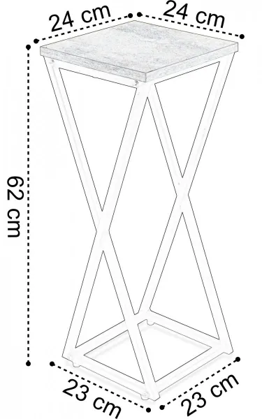 TZB Stojan na kvety KONEL 62 cm hnedý/čierny