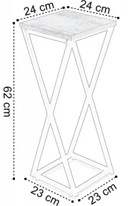 TZB Stojan na kvety KONEL 62 cm hnedý/čierny
