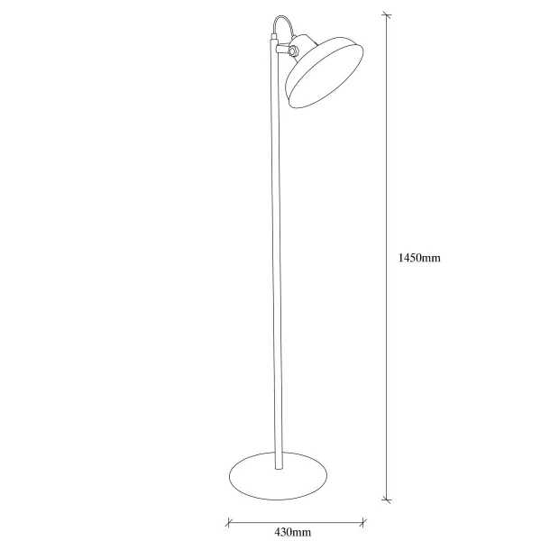 Opviq Stojacia lampa Lik III 145 cm čierna