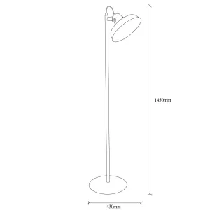 Opviq Stojacia lampa Lik III 145 cm čierna