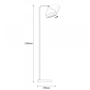 Opviq Stojacia lampa Yıldo 120 cm čierno-medená