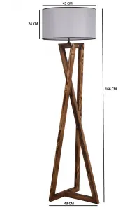 ASIR Stojacia lampa MACKA hnedá sivá