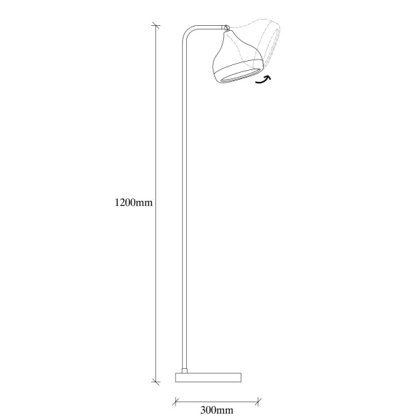 Opviq Stojacia lampa Yildo 120 cm zlatá/biela