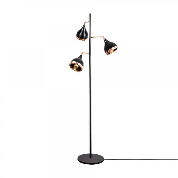 Opviq Stojacia lampa Yıldo 163 cm čierna-medená