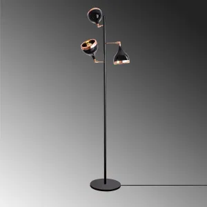 Opviq Stojacia lampa Yıldo 163 cm čierna-medená