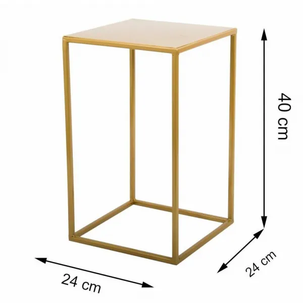HowHomely Stojan na kvety Glenn 40 cm zlatý
