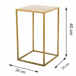 HowHomely Stojan na kvety Glenn 40 cm zlatý