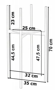 TZB Stojan na kvety Torre 70 cm čierny