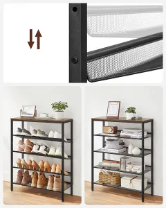 SONGMICS Stojan na topánky Lorado 93 cm hnedý