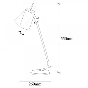 Opviq Stolná lampa Sivani čierna
