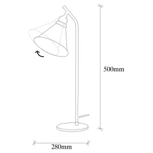 Opviq Stolná lampa Sivani IV zlatá