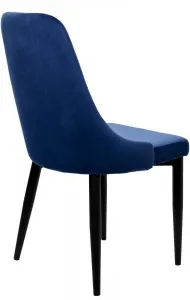 Zamatové kreslo LORIENT VELVET, tmavomodré
