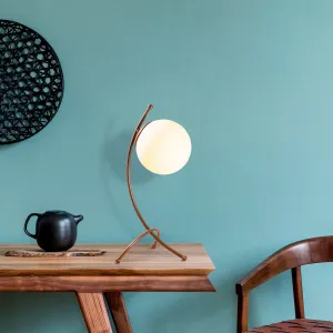 Opviq Stolová lampa Ayva biela/meď