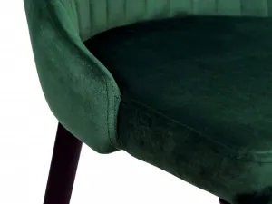 Tmavozelené zamatové kreslo LORIENT VELVET