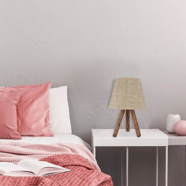 Opviq Stolná lampa Bechos 33 cm orech/hnedá