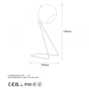 Opviq Stolová lampa Mixedo čierna