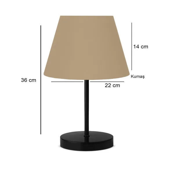 Opviq Stolová lampa Dantos 36 cm béžová/čierna