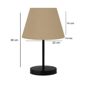 Opviq Stolová lampa Dantos 36 cm béžová/čierna