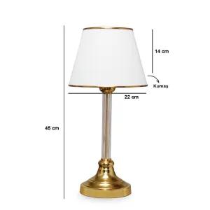 Opviq Stolná lampa Deni biela
