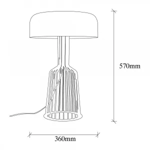 Opviq Stolová lampa Fellini čierna