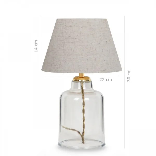 Opviq Stolná lampa Glastor 30 cm béžová