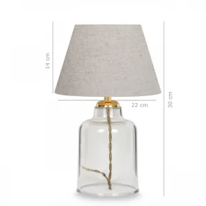 Opviq Stolná lampa Glastor 30 cm béžová