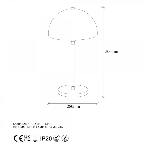 ASIR Stolná lampa VARZAN - 10857 vintage