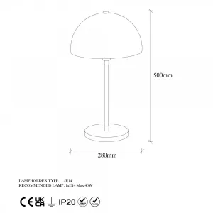 ASIR Stolná lampa VARZAN - 10857 vintage