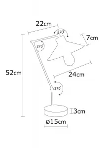 Opviq Stolná lampa Manavgat II čierna