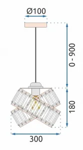 TooLight Stropné krištáľové svietidlo APP1105-1CP ružovo zlaté