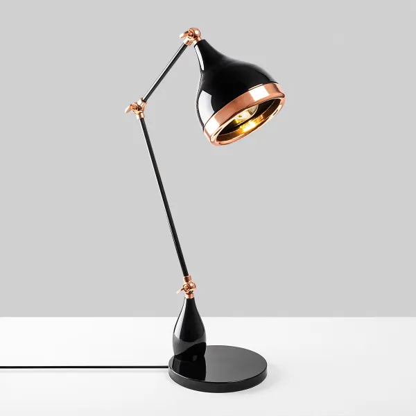 Opviq Stolová lampa Yildo čierna/medená