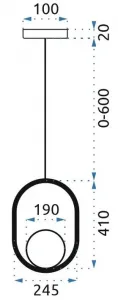 TooLight Stropné svietidlo APP473-1CP zlaté