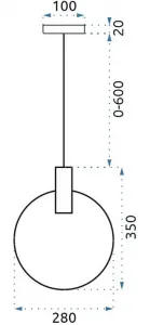 TooLight Stropné svietidlo APP485-1CP zlaté
