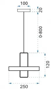 TooLight Stropné svietidlo APP553-1CP LED zlaté