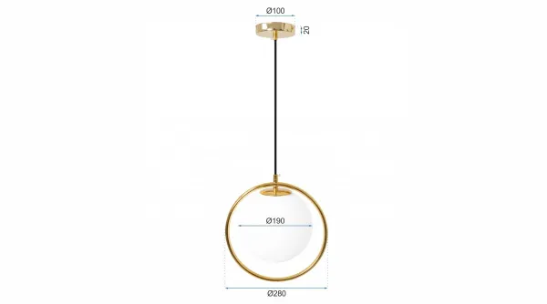 TooLight Stropné svietidlo Ball biele/zlaté