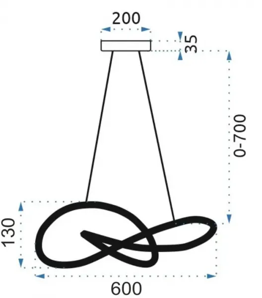 TooLight Stropné svietidlo APP814-CP čierne