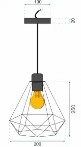 TooLight Stropné svietidlo Diament 392197 zlaté