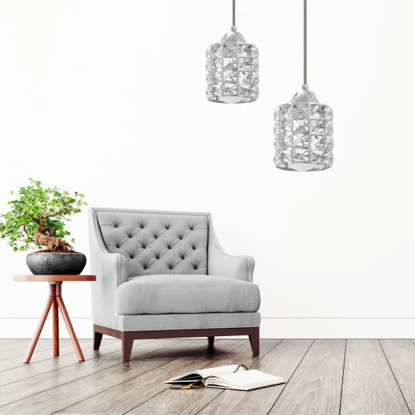 TooLight Stropné svietidlo Diamant APP727-1CP strieborné