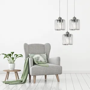 TooLight Stropné svietidlo Crystal APP510-3CPR Trio strieborné