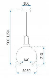 TooLight Stropné svietidlo George 25 cm
