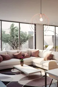 TooLight Stropné svietidlo Geometric II rose gold