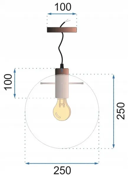 Stropné svietidlo TooLight Lassi 25 cm čierne