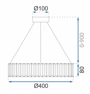 TooLight Stropné svietidlo LED APP982-CP strieborné