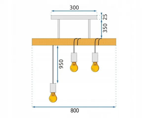 TooLight Stropné svietidlo Linek bambus