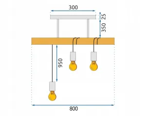 TooLight Stropné svietidlo Linek bambus