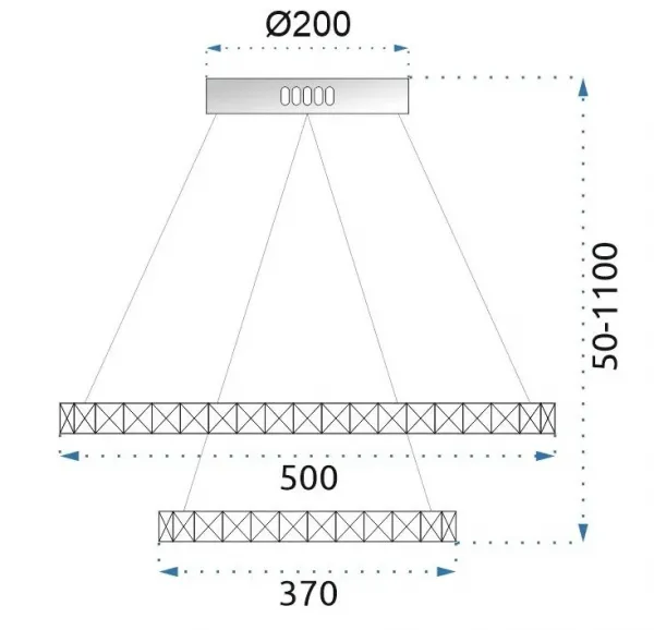 TooLight Stropné svietidlo na diaľkové ovládanie APP773-2CP strieborné