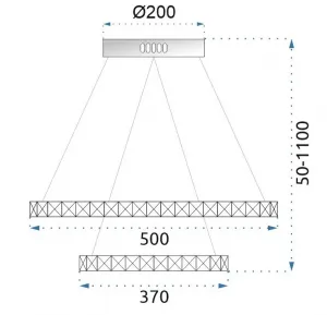 TooLight Stropné svietidlo na diaľkové ovládanie APP773-2CP strieborné